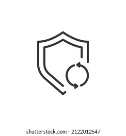 simple vector icon Shield editable. isolated on white background.