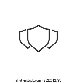 simple vector icon Shield editable. isolated on white background.