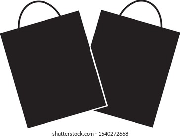 simple vector icon with shopping bags shape