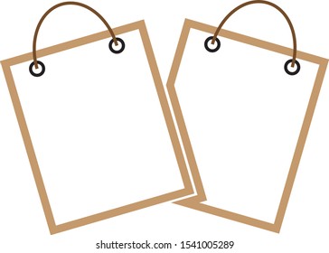 simple vector icon with shopping bags shape