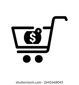 Simple vector icon shopping cart