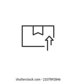 simple vector icon side up packaging editable. isolated on white background.