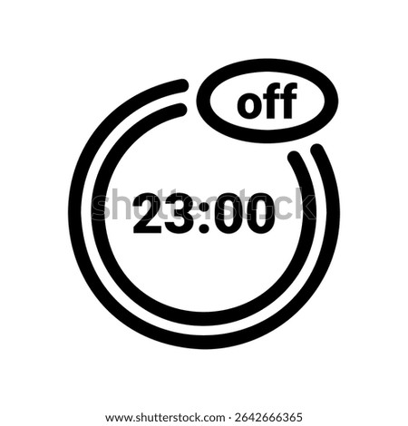 Simple vector icon sleep timer