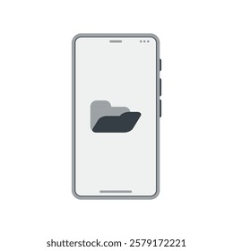 Simple vector icon smartphone, folder
