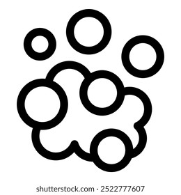 Simples ícone vetorial de sabão espuma flutuando no ar, perfeito para representar limpeza e higiene