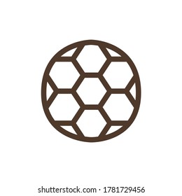 Simple vector icon with soccer ball