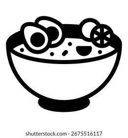 Simples ícone vetorial de Soto, sopa tradicional indonésia.