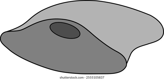 Simple vector icon of a squamous epithelial cell with perspective view. Ideal for biology textbooks, medical research, and educational materials, showcasing clear and simple design.
