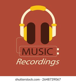 Simple Vector Icon Style Music Logo