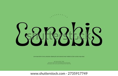 A simple vector icon of a stylized cannabis leaf, representing medical marijuana and alternative medicine.