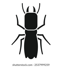 Simple vector icon of a termite, a wood eating insect, perfect for educational or pest control purposes