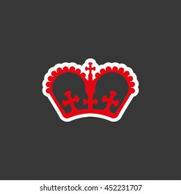 Simple vector icon the topic England: British crown