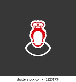 Simple vector icon the topic England: British Queen