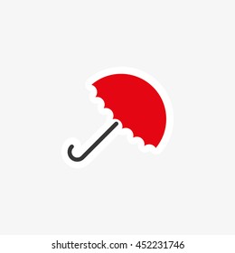 Simple vector icon the topic England: umbrella