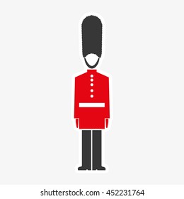 Simple vector icon the topic England: guardsman