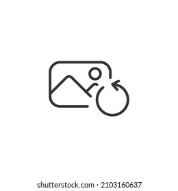 simple vector icon undo editable. isolated on white background.