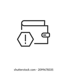 simple vector icon wallet security editable. isolated on white background. 