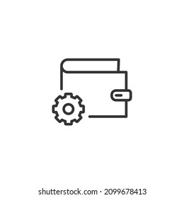 simple vector icon wallet security editable. isolated on white background. 