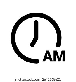 Simple vector icon watch am