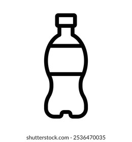 Simples ícone vetorial de uma garrafa de água, simbolizando hidratação, fitness ou produtos reutilizáveis. Ideal para temas de saúde e eco-friendly. Traçado editável.