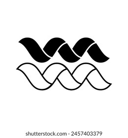 simple vector icon wave illustration