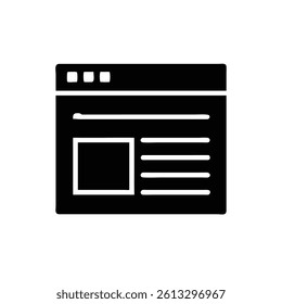 Simple Vector Icon of a Webpage	