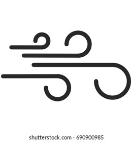 Simple Vector Icon Wind Line Art Stock Vector (Royalty Free) 690900985 ...