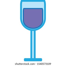 Simple vector icon with wine glass shape