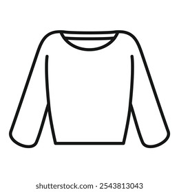 Simple vector icon of a woman long sleeve blouse representing fashion and style