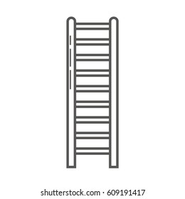 Simple vector icon of wooden steps.
