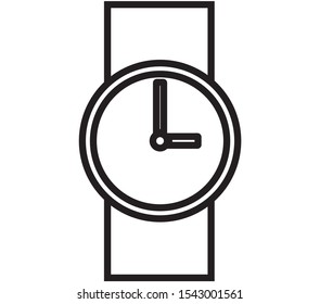 simple vector icon with wrist watch shape