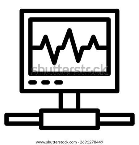 Simple vector icons of connected medical devices and monitors.