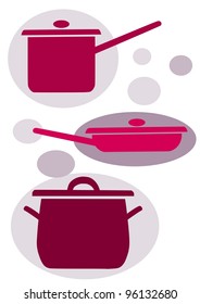 Simple vector icons - kitchen equipment