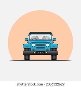 einfache Vektorgrafik 4x4-Offroad-Automobil