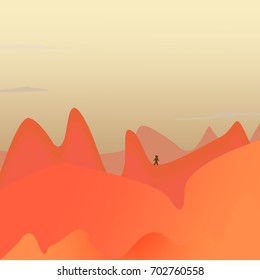 Simple vector illustration about Mars.