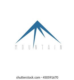 simple vector illustration of the abstract mountains