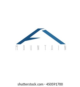 simple vector illustration of the abstract mountains