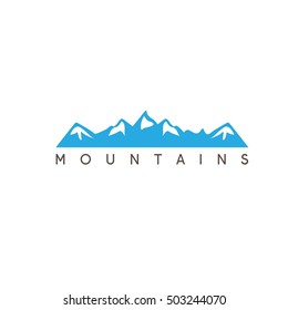 simple vector illustration of the abstract mountains