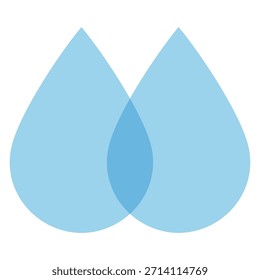 Ilustração Vetorial Simples de Água Abstrata ou Elemento Líquido para Limpeza