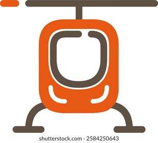 a simple vector illustration of an aerial transportation, a helicopter