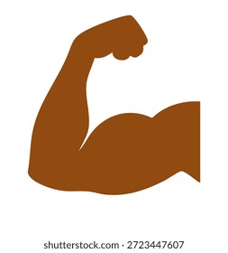 Ilustración vectorial simple del músculo del brazo para la salud médica y de la aptitud Educativo