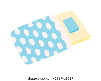 Simple Vector Illustration of Baby Comforter