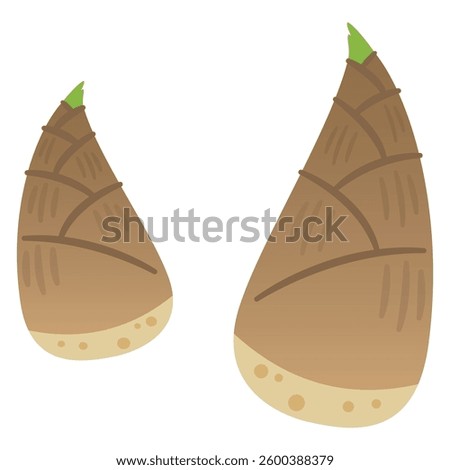 Simple vector illustration of bamboo shoots
