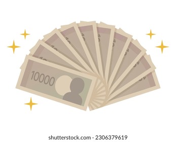 Simple vector illustration of banknotes