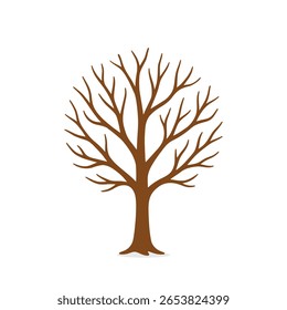 Ilustração vetorial simples de uma árvore nua.
