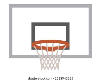 Simple vector illustration of a basketball goal