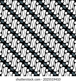 simple vector illustration batik letter s or parang modification pattern variant