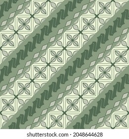 simple vector illustration batik letter s or parang modification pattern variant