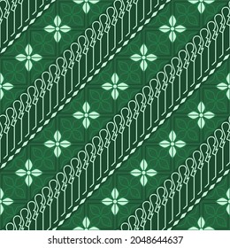 simple vector illustration batik letter s or parang modification pattern variant