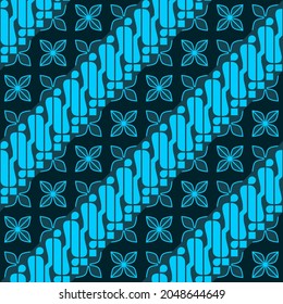 simple vector illustration batik letter s or parang modification pattern variant